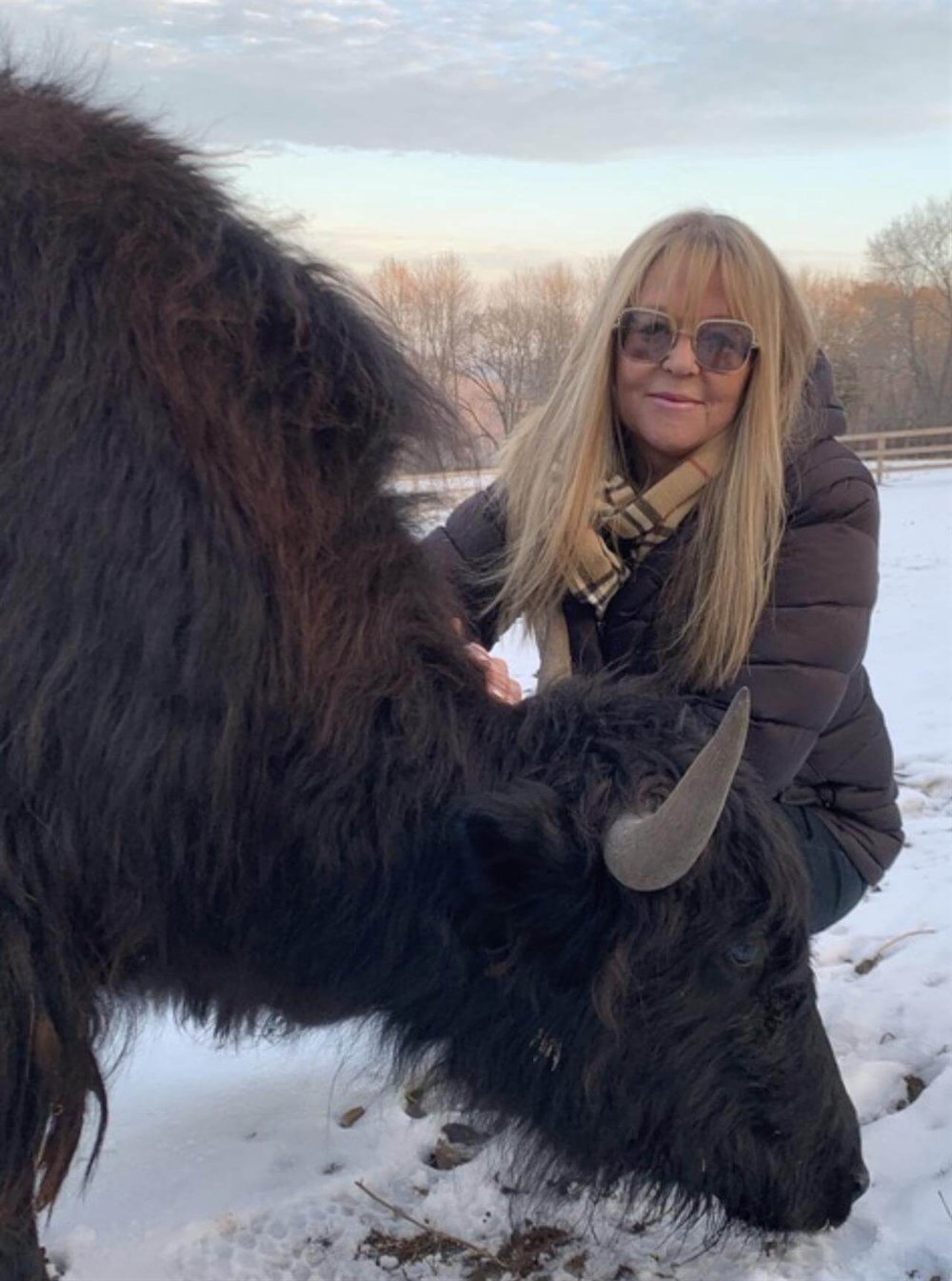 Nicole Porter with yak